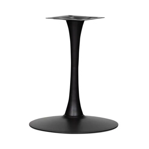 Bistro Tafelpoot trompet metaal zwart