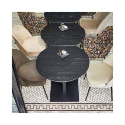 Bistro Tafelvoet vierkant metaal zwart