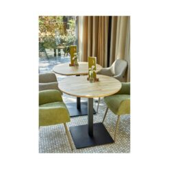 Bistro Tafelvoet vierkant metaal zwart