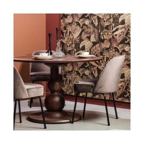 Blanco ronde Eettafel mangohout walnoot 120cm