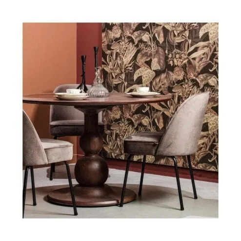 Blanco ronde Eettafel mangohout walnoot 120cm