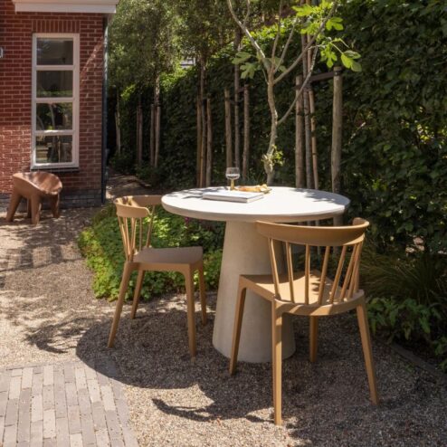 Bliss Tuinstoel kunststof cognac melange