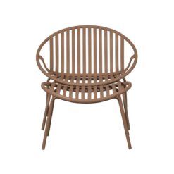 Bruce Tuin loungestoel met hocker zalmroze