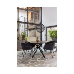 Bruno Ovale Eettafel zwart 220cm