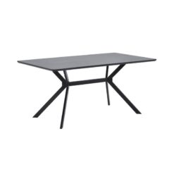 Bruno Rechthoekige Eettafel zwart 160cm