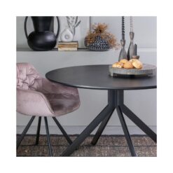 Bruno Ronde Eettafel zwart 120cm