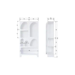 Caz Vakkenkast breed wit 95cm