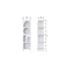 Caz Vakkenkast smal wit 48cm