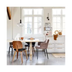 Classic Eetkamerstoel noten fineer zwart/walnoot