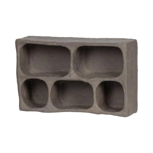 Clay Wandkastje papier maché grijs