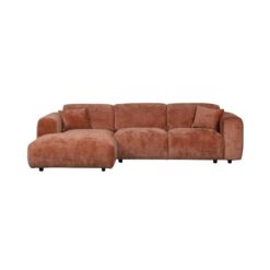 Cloud Chaise longue bank links chenille terracotta