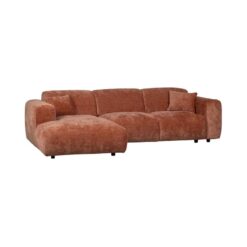 Cloud Chaise longue bank links chenille terracotta