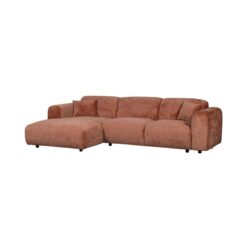 Cloud Chaise longue bank links chenille terracotta