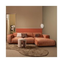 Cloud Chaise longue bank rechts chenille terracotta