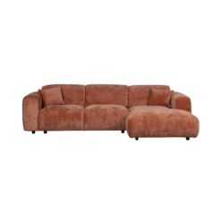 Cloud Chaise longue bank rechts chenille terracotta