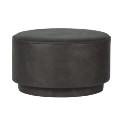 Coffee Poef lederlook antraciet