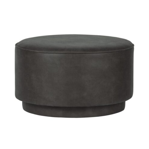 Coffee Poef lederlook antraciet
