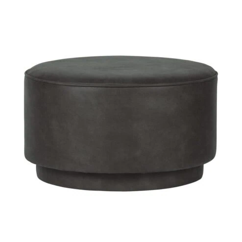 Coffee Poef lederlook antraciet