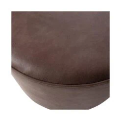 Coffee Poef lederlook warm bruin