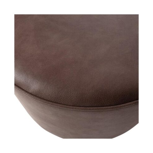 Coffee Poef lederlook warm bruin
