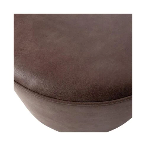 Coffee Poef lederlook warm bruin