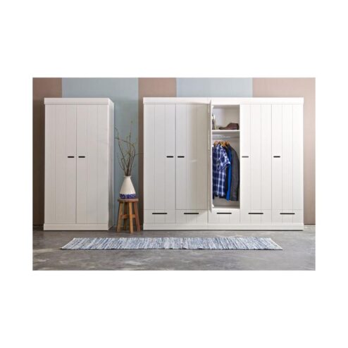 Connect 2-deurs Kledingkast met lade wit