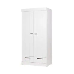 Connect 2-deurs Kledingkast met lade wit