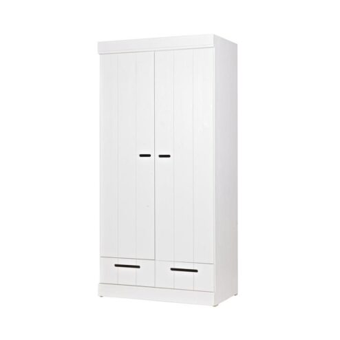Connect 2-deurs Kledingkast met lade wit