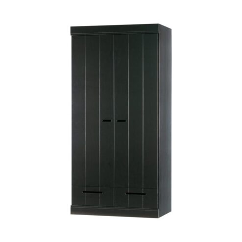Connect 2-deurs Kledingkast met lade zwart