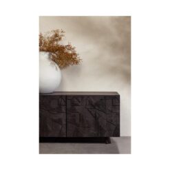 Counter Tv meubel mangohout zwart 160cm