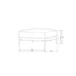 Couple Poef taupe 100cm