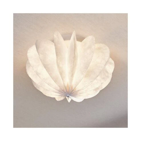 Dalia 1-lichts Plafondlamp papier wit