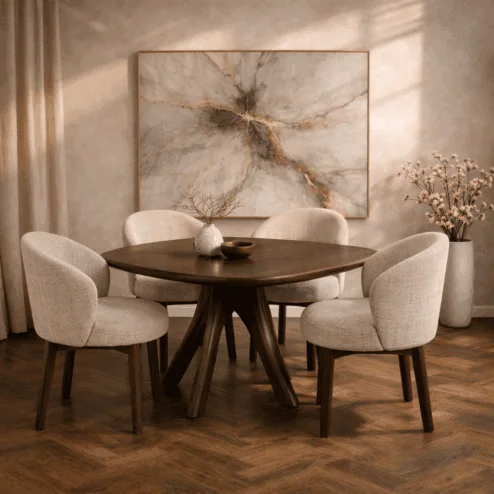 Dano eettafel vierkant mangohout espresso