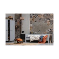 Dennis 3-deurs Kledingkast grenen grijs 158cm