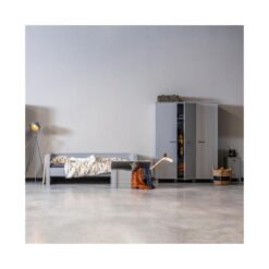 Dennis Kledingkast met laden grenen grijs 111cm