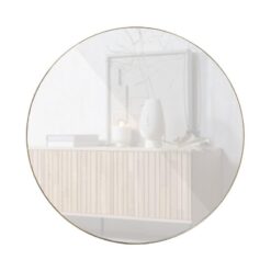 Doutzen Spiegel rond metaal goud 115cm