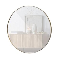 Doutzen Spiegel rond metaal goud 115cm