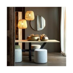 Doutzen Spiegel rond metaal goud 80cm