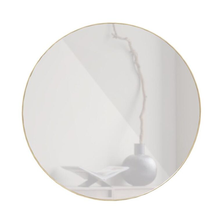 Doutzen Spiegel rond metaal goud 80cm
