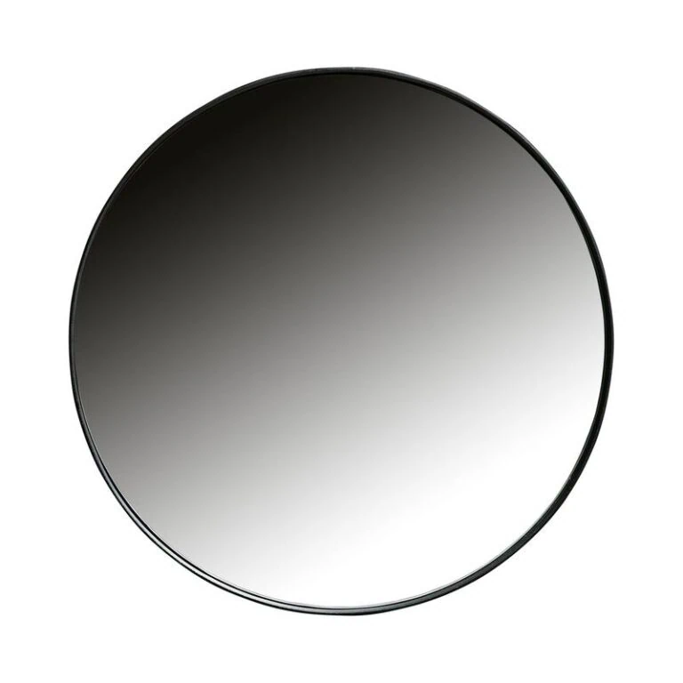 Doutzen Spiegel rond metaal zwart 80cm