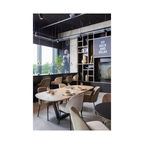 Drenthe Tafel poot metaal zwart