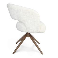 Eetkamerstoel Lana Gebroken wit met bronzen poot