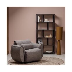 Efia Rond vloerkleed wol bruin melange 200cm