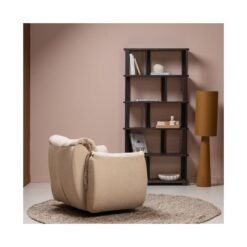 Efia Rond vloerkleed wol bruin melange 200cm