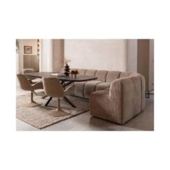 Efia Vloerkleed wol bruin melange 170x240cm