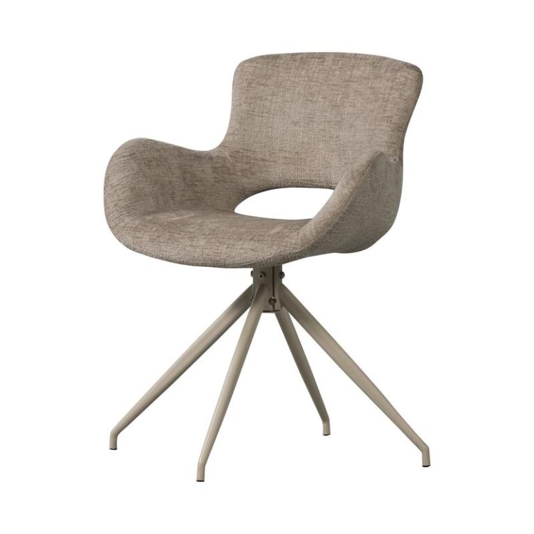 Eliva Eetkamerstoel structure velvet zand set van 2