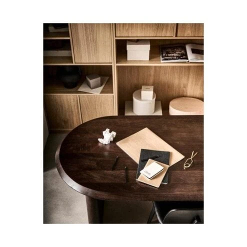 Ellips Eettafel mangohout walnoot 180cm