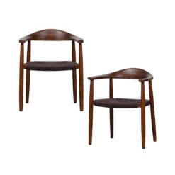 Embrace Eetkamerstoel gevlochten zitting beuken donkerbruin