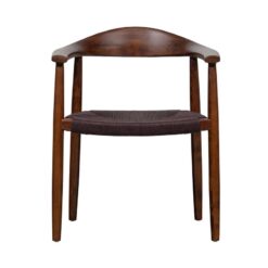 Embrace Eetkamerstoel gevlochten zitting beuken donkerbruin