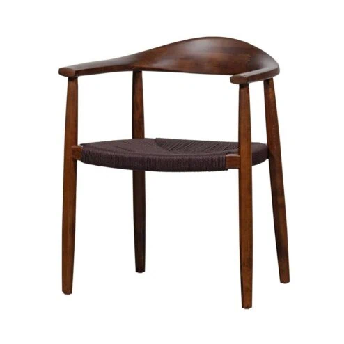 Embrace Eetkamerstoel gevlochten zitting beuken donkerbruin